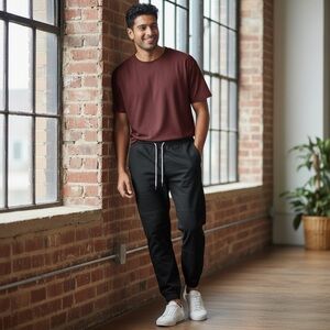 Brooklyn Cloth The Jogger in Black Twill Fabric